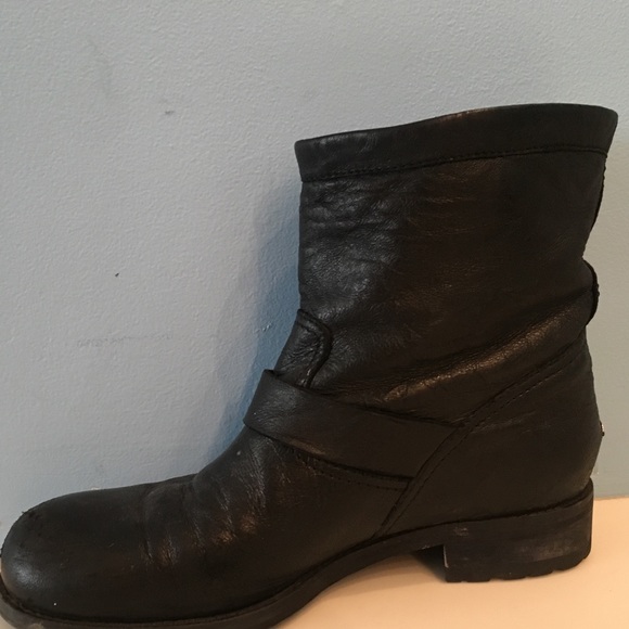 Jimmy Choo Leather Motorcycle Boots Size 10 - Picture 3 of 8